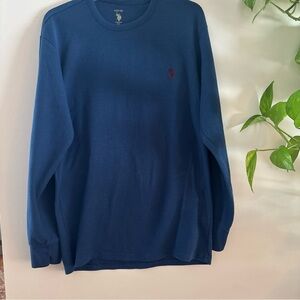 U.S Polo ASSN men’s knit blue long sleeve sleepwear XL